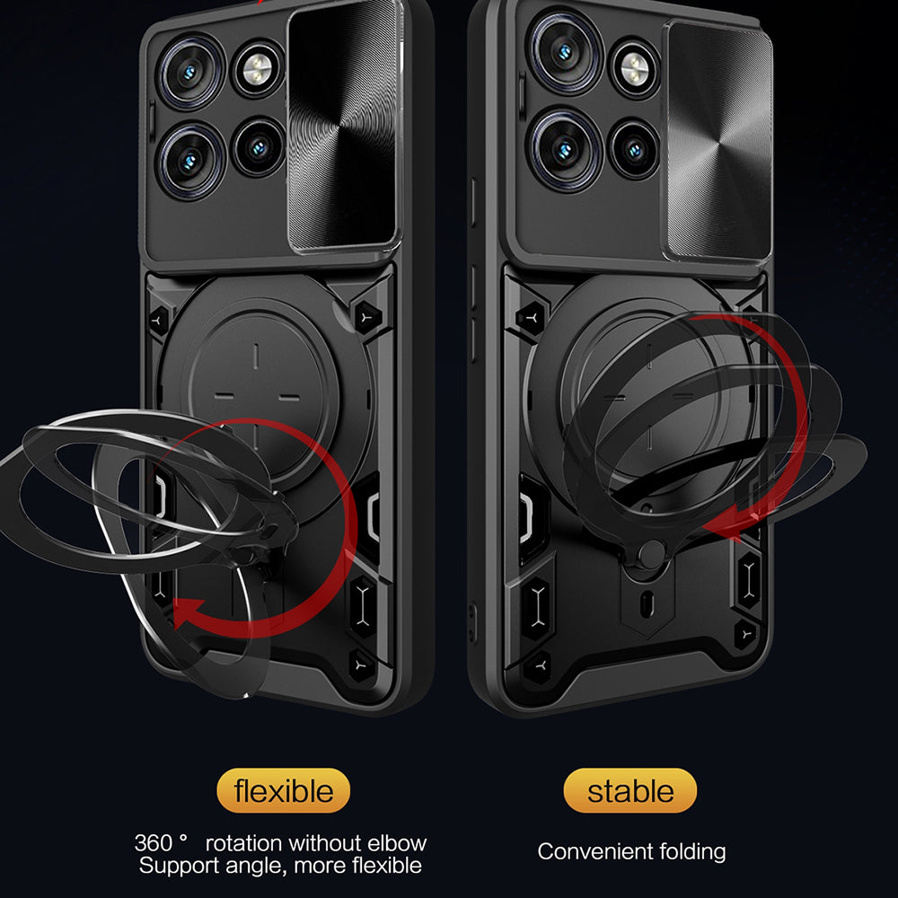Hülle für Motorola Edge 60 Neo / Edge 50 Neo, Techsuit, CamGuard Pro, Schwarz