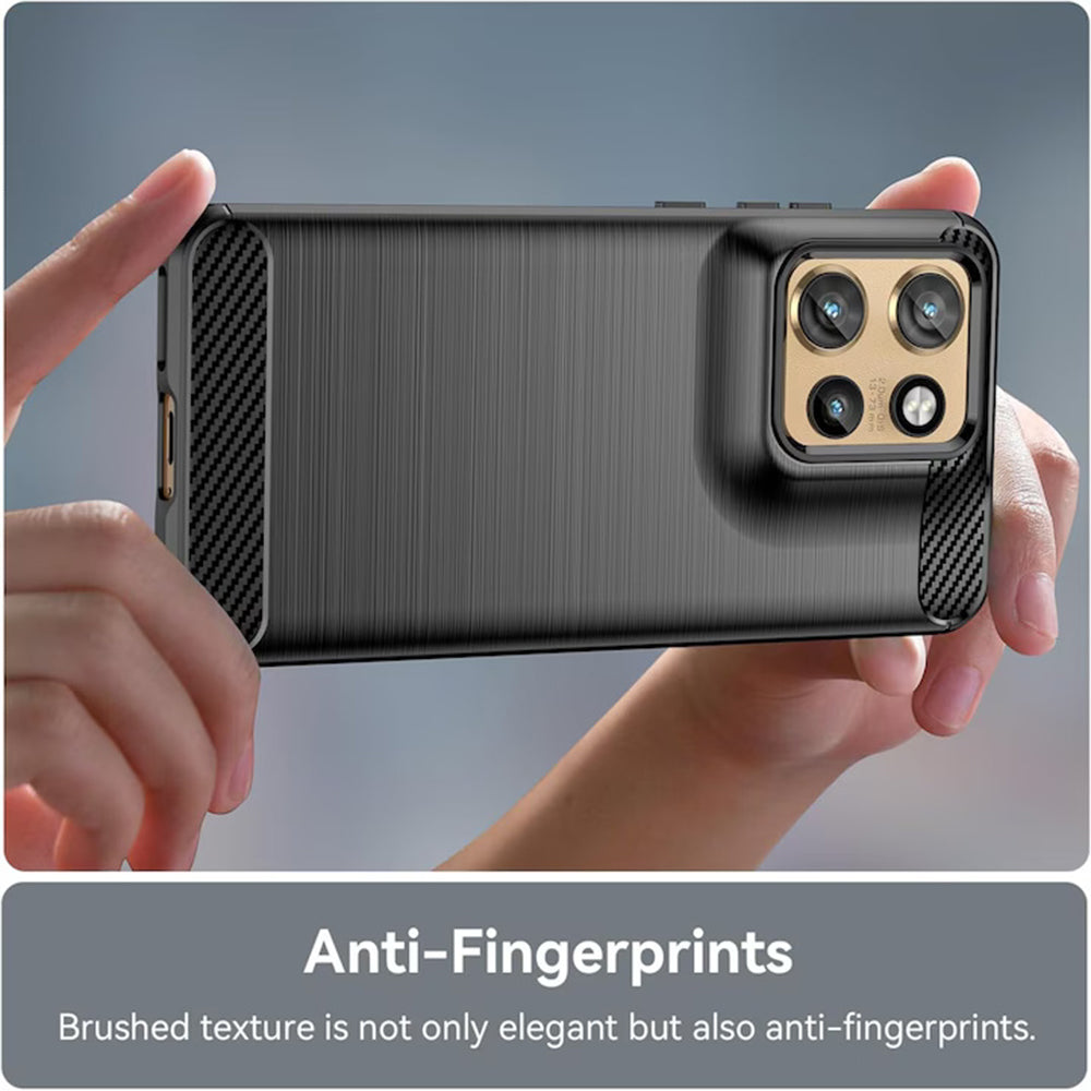 Custodia per Motorola Edge 60 Neo / Edge 50 Neo, Techsuit, Carbonio, Blu