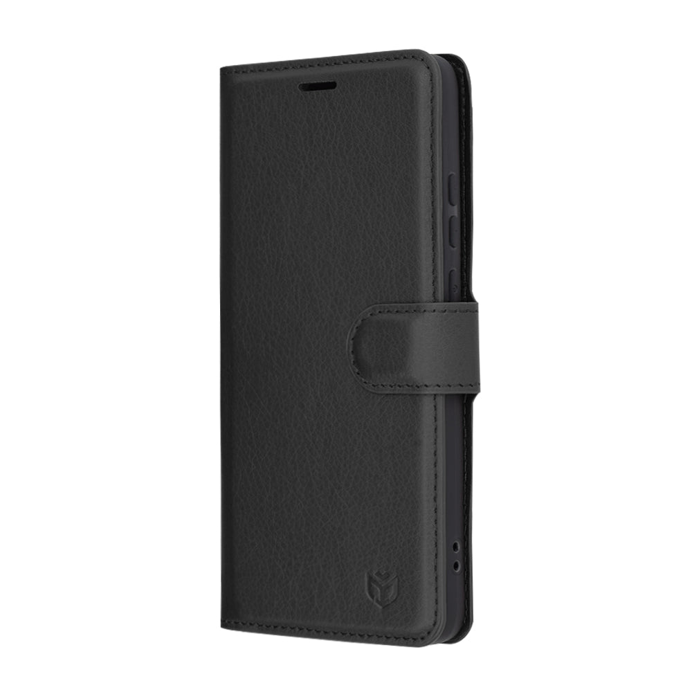 Custodia per Motorola Edge 60 Neo / Edge 50 Neo, Techsuit, Leather Folio, Nera