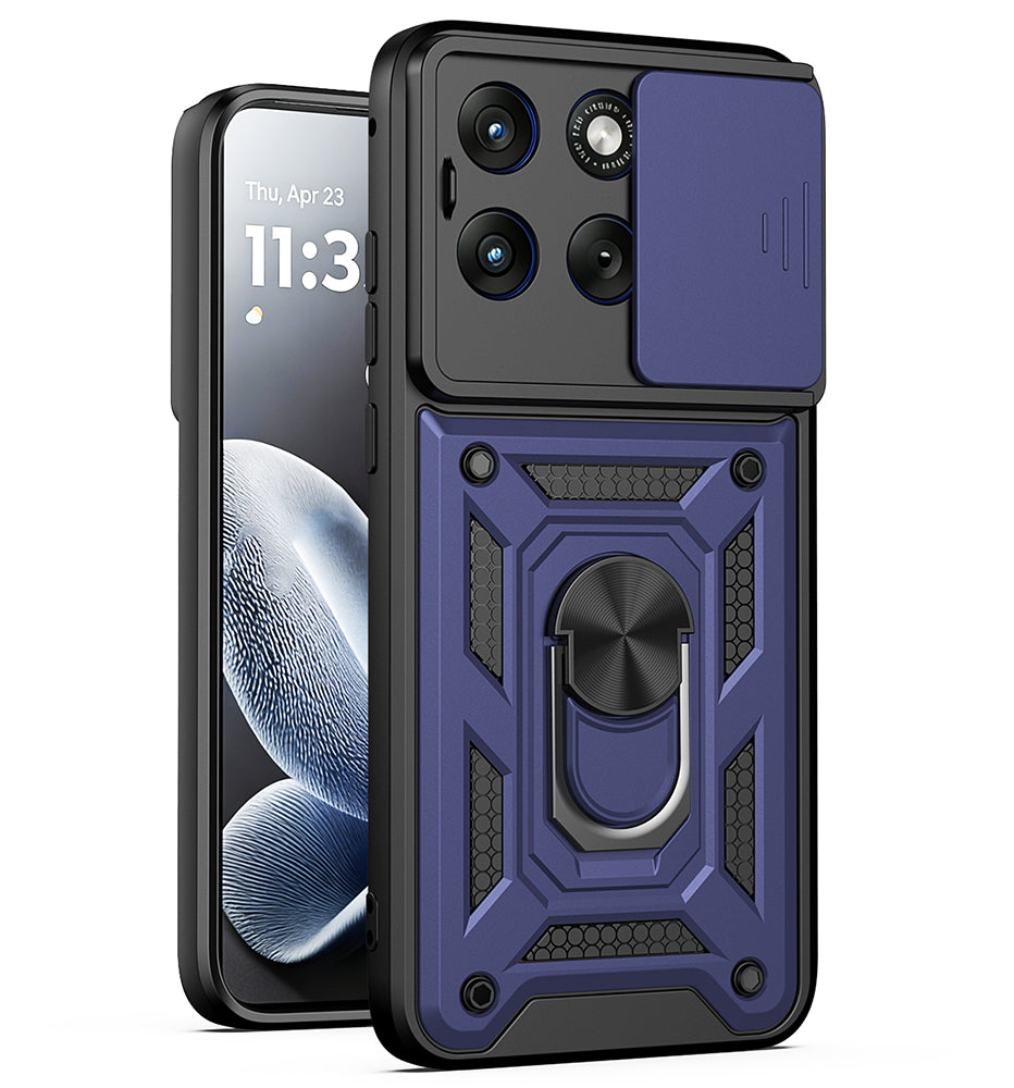 Custodia per Motorola Edge 70 Fusion, Techsuit, CamShield, Blu