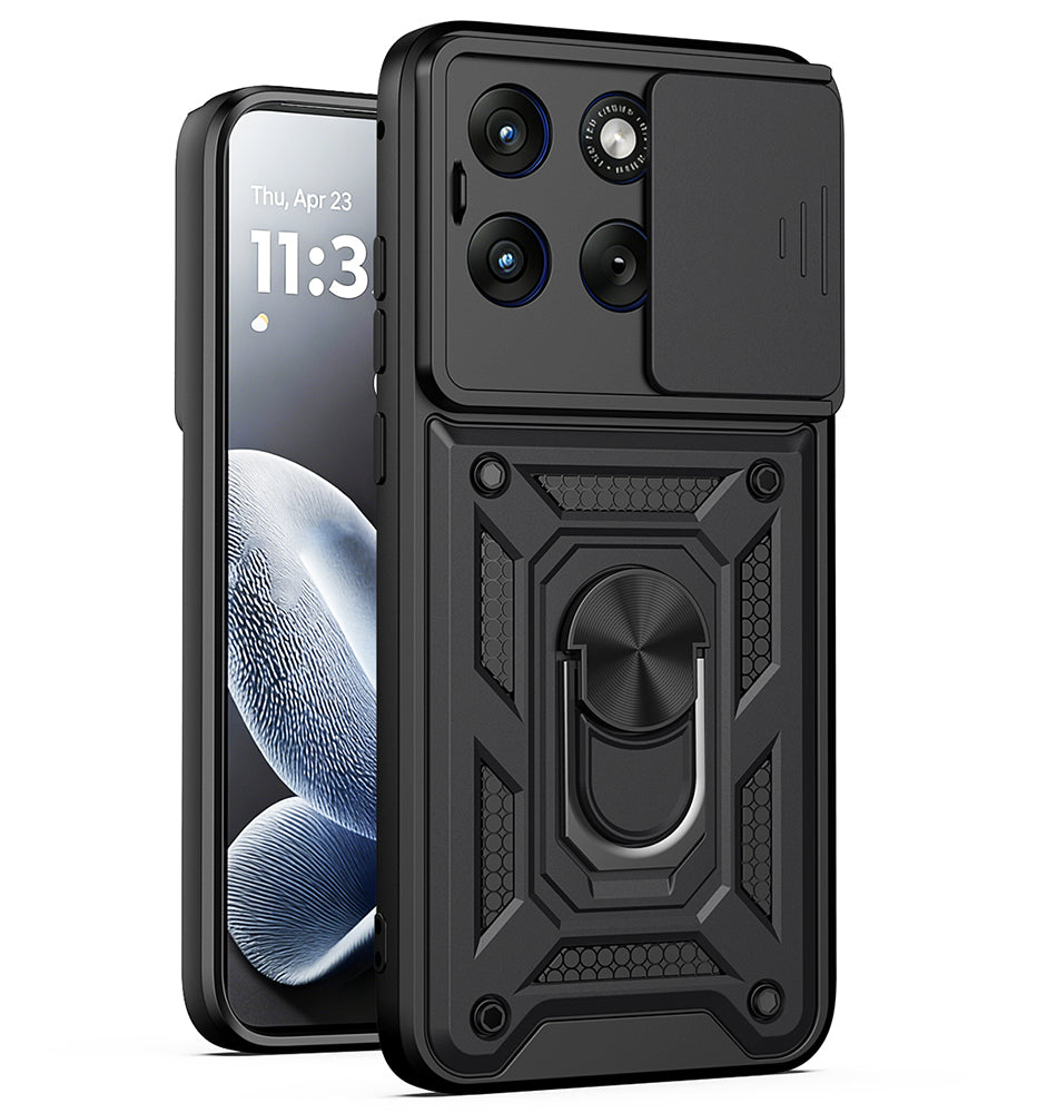 Custodia per Motorola Edge 70 Fusion, Techsuit, CamShield, Nera