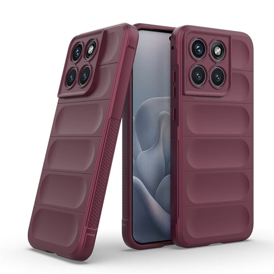 Hülle für Motorola Edge 70 Fusion, Techsuit, Magic Shield, Weinrot