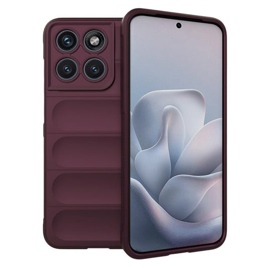 Hülle für Motorola Edge 70 Fusion, Techsuit, Magic Shield, Weinrot