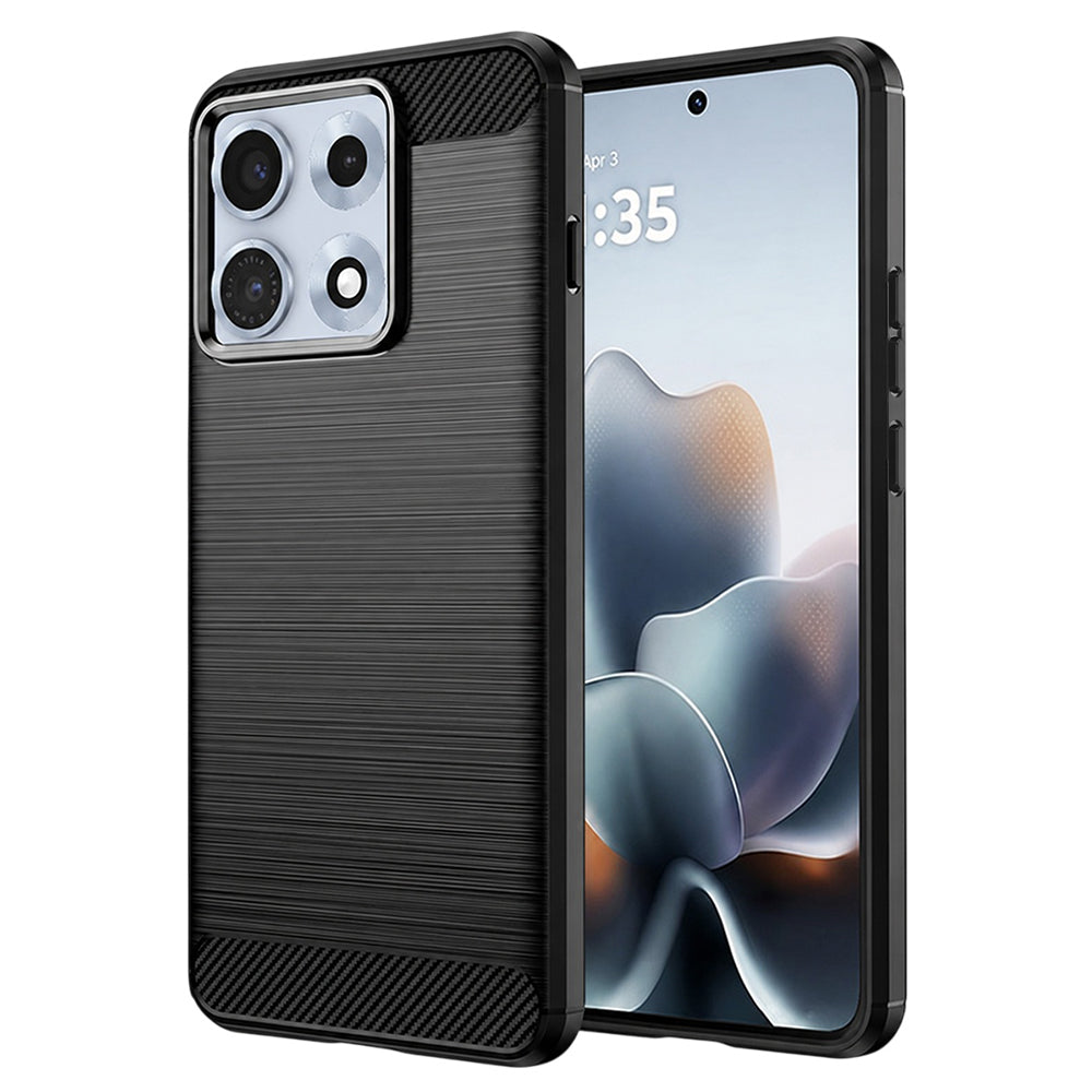 Custodia per Motorola Edge 70 Max, Techsuit, Carbonio, Nera