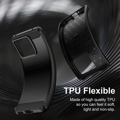 Custodia per Motorola Edge 70 Max, Techsuit, Carbonio, Nera