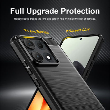 Custodia per Motorola Edge 70 Max, Techsuit, Carbonio, Nera
