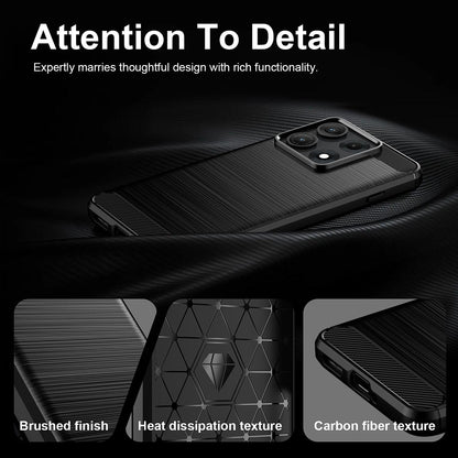 Custodia per Motorola Edge 70 Max, Techsuit, Carbonio, Nera