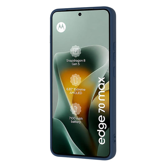 Coque pour Motorola Edge 70 Max, Techsuit, SoftFlex, Bleu marine