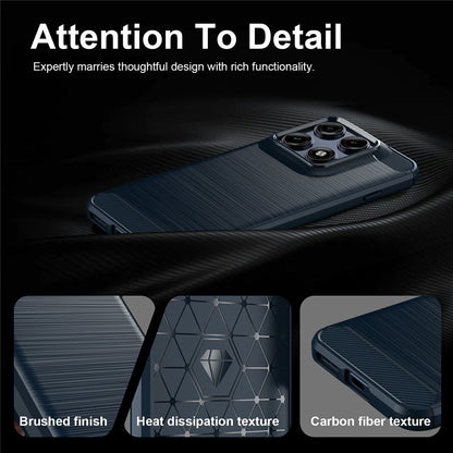 Hülle für Motorola Edge 70 Pro, Techsuit, Carbon, Blau