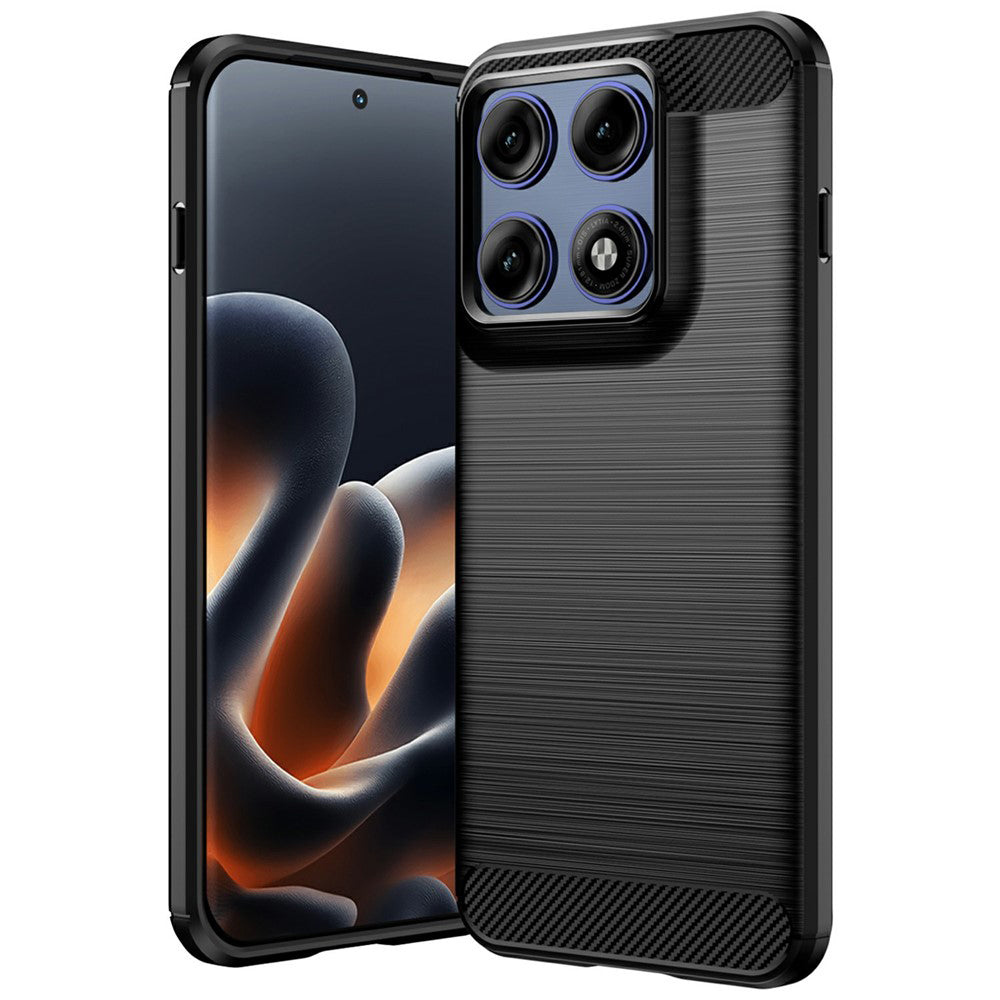 Custodia per Motorola Edge 70 Pro, Techsuit, Carbonio, Nera