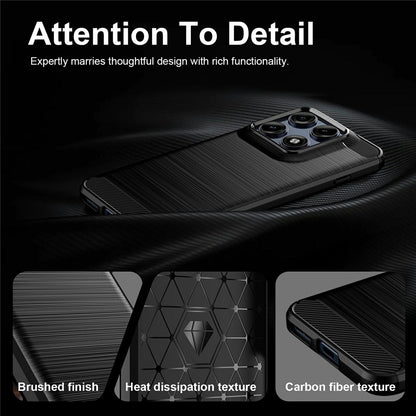 Custodia per Motorola Edge 70 Pro, Techsuit, Carbonio, Nera