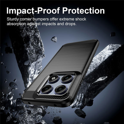 Custodia per Motorola Edge 70 Pro, Techsuit, Carbonio, Nera