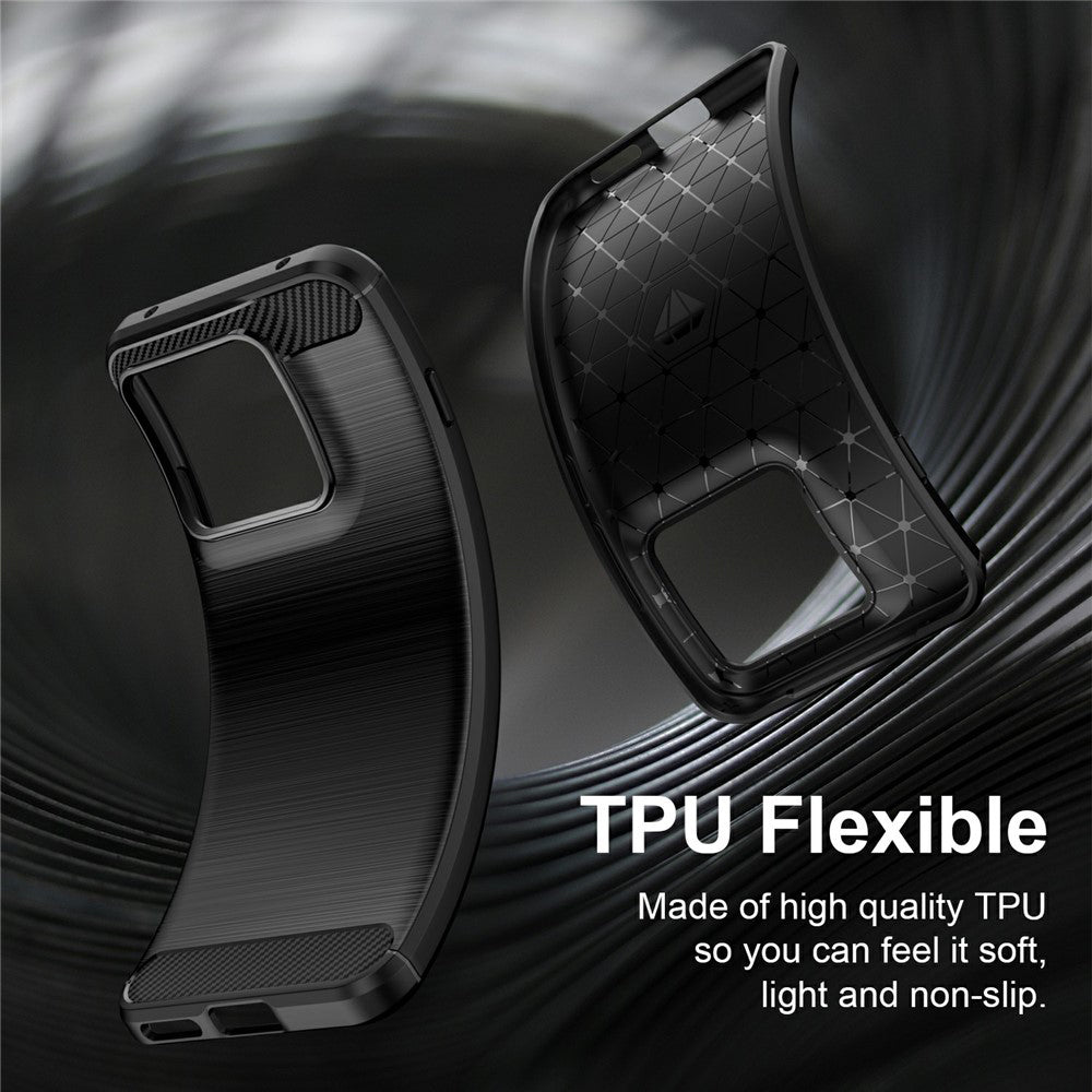 Custodia per Motorola Edge 70 Pro, Techsuit, Carbonio, Nera