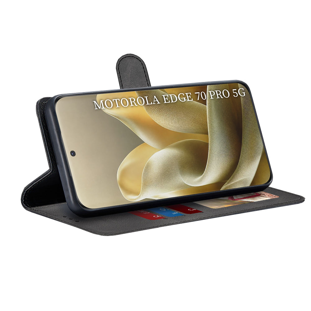 Custodia per Motorola Edge 70 Pro, Techsuit, Diary Book, Nera