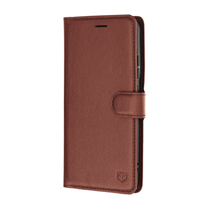 Coque pour Motorola Edge 70 Pro, Techsuit, Leather Folio, Marron