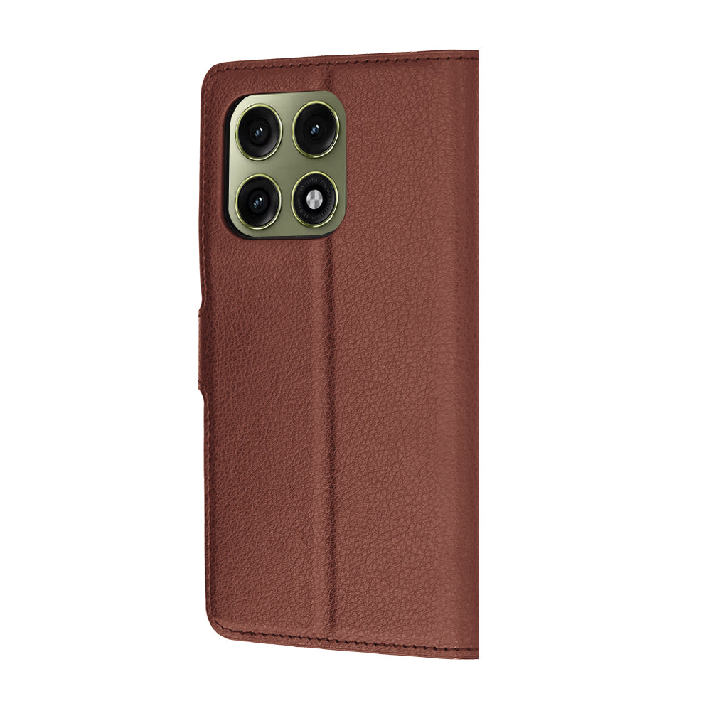 Coque pour Motorola Edge 70 Pro, Techsuit, Leather Folio, Marron