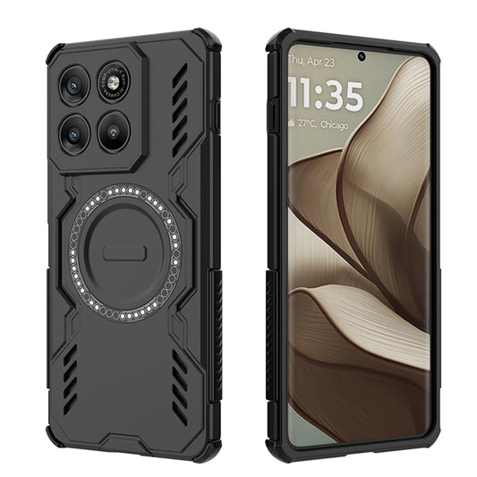 Étui pour Motorola Edge 70, Techsuit, ArmorMag, Noir