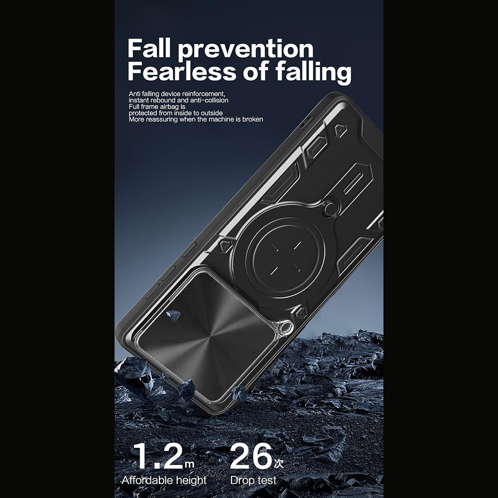 Custodia per Motorola Edge 70, Techsuit, CamGuard Pro, Blu