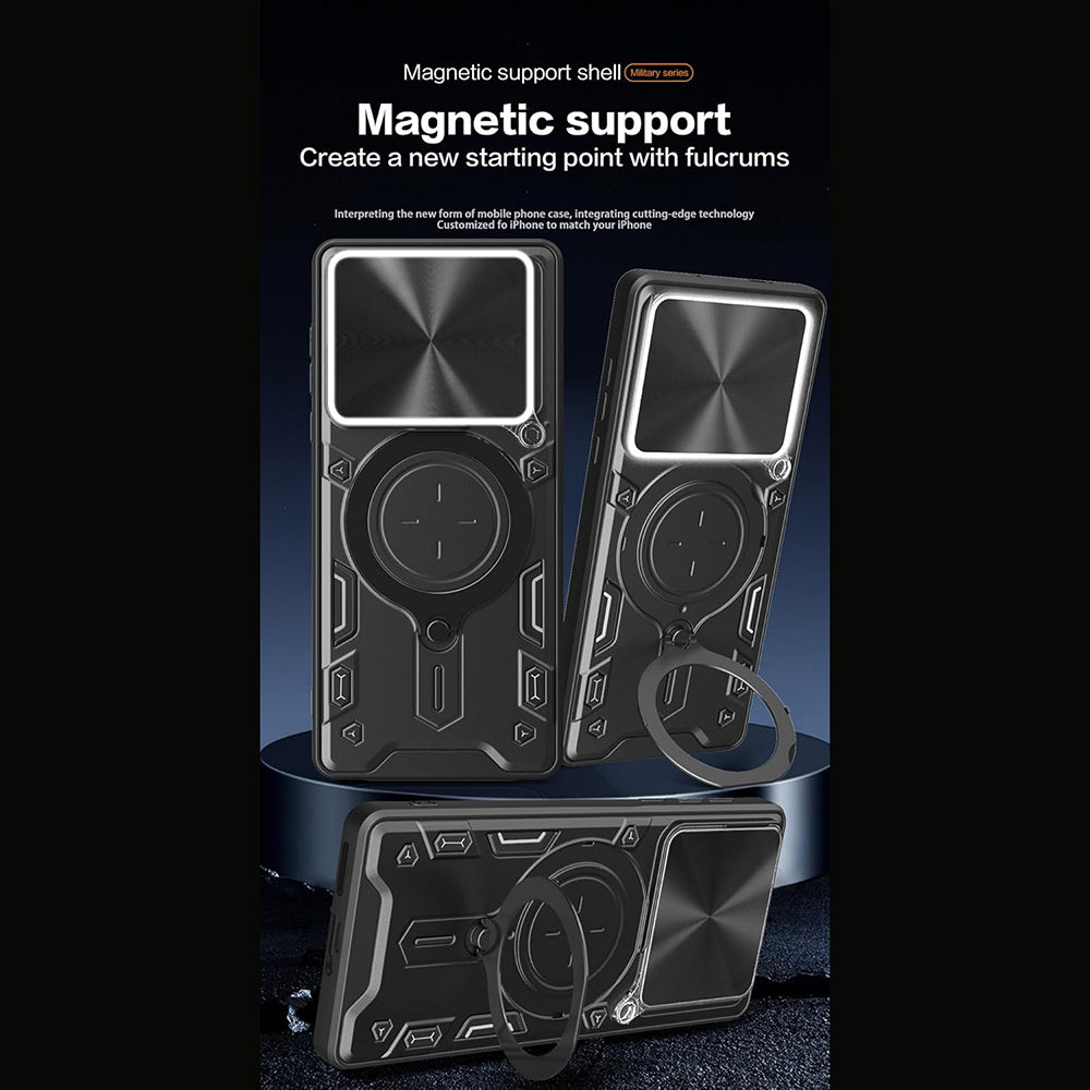 Custodia per Motorola Edge 70, Techsuit, CamGuard Pro, Nera