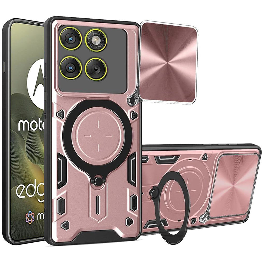 Étui pour Motorola Edge 70, Techsuit, CamGuard Pro, Rose Doré