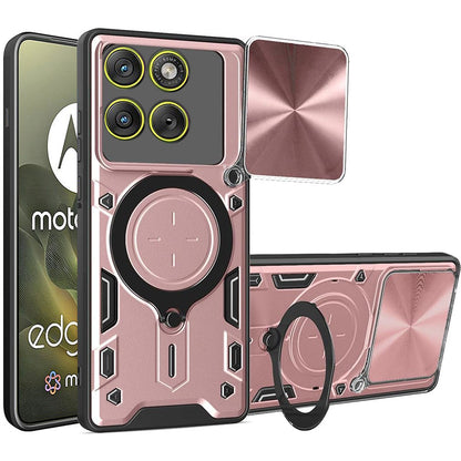 Étui pour Motorola Edge 70, Techsuit, CamGuard Pro, Rose Doré