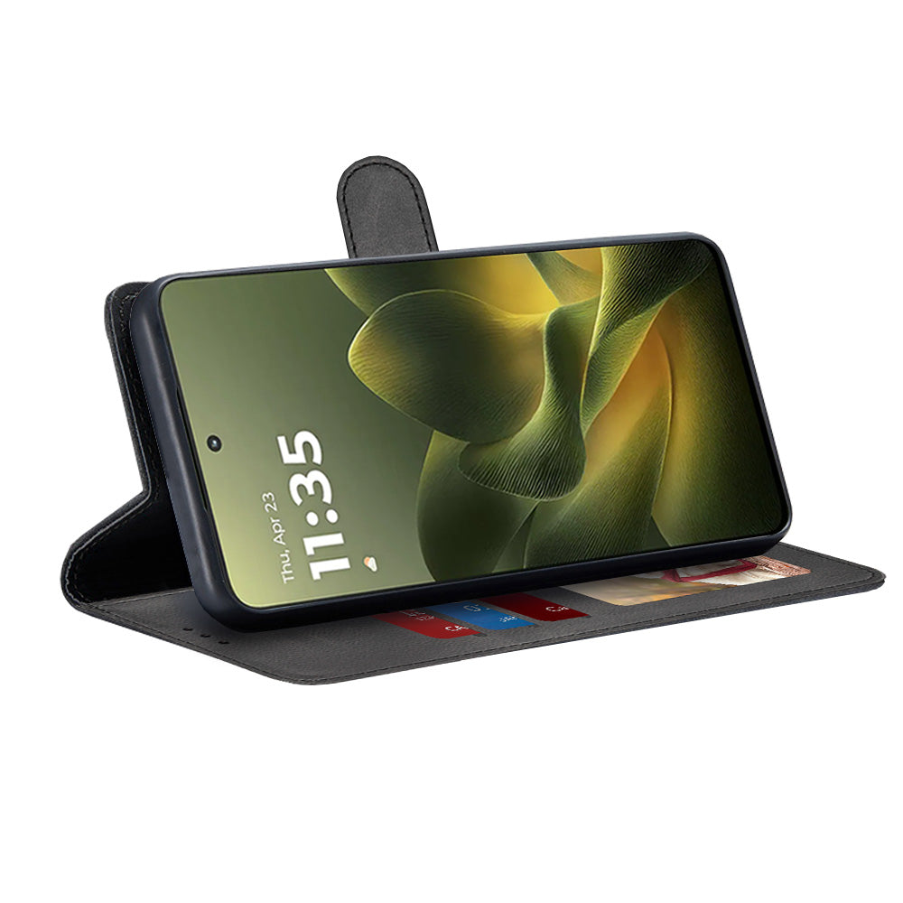 Hülle für Motorola Edge 70, Techsuit, Diary Book, Schwarz