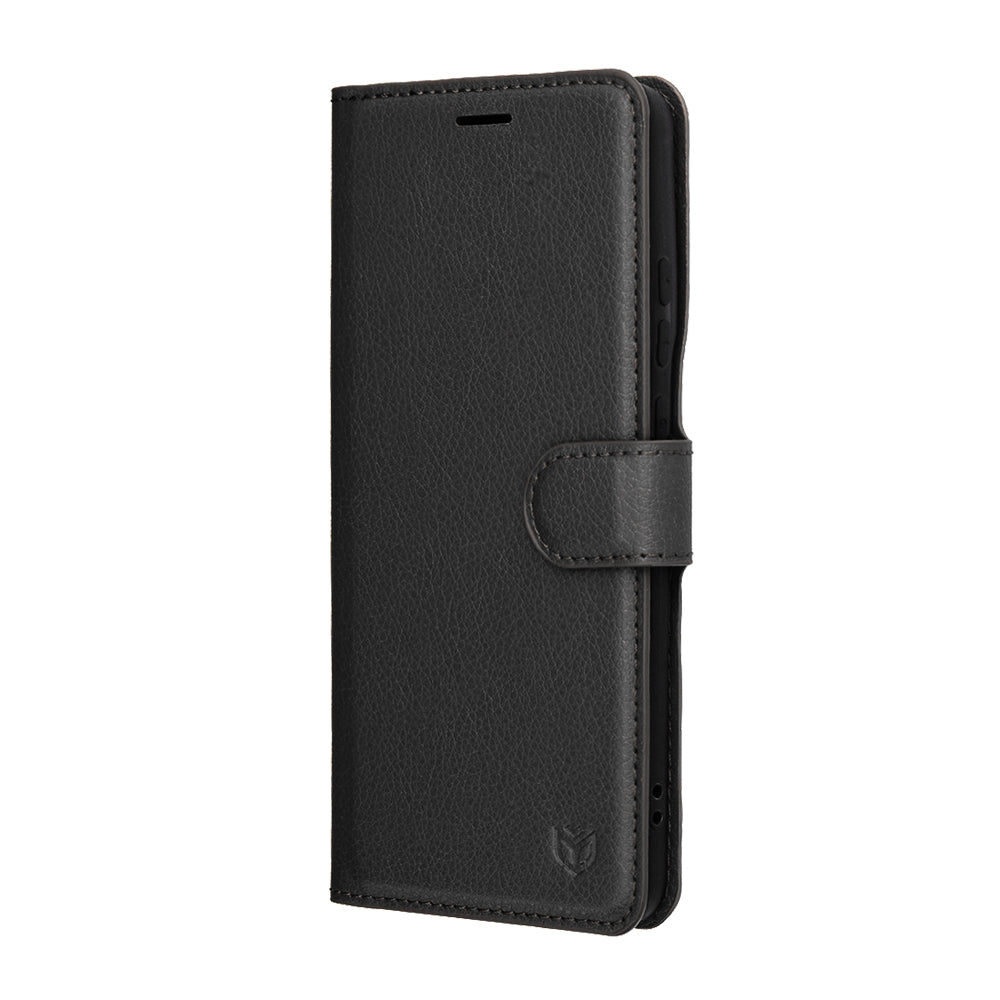 Custodia per Motorola Edge 70, Techsuit, Leather Folio, Nera