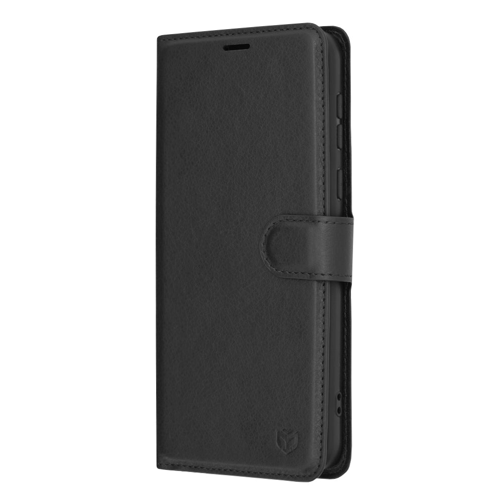 Custodia per Motorola Moto E13, Techsuit, Leather Folio, Nera