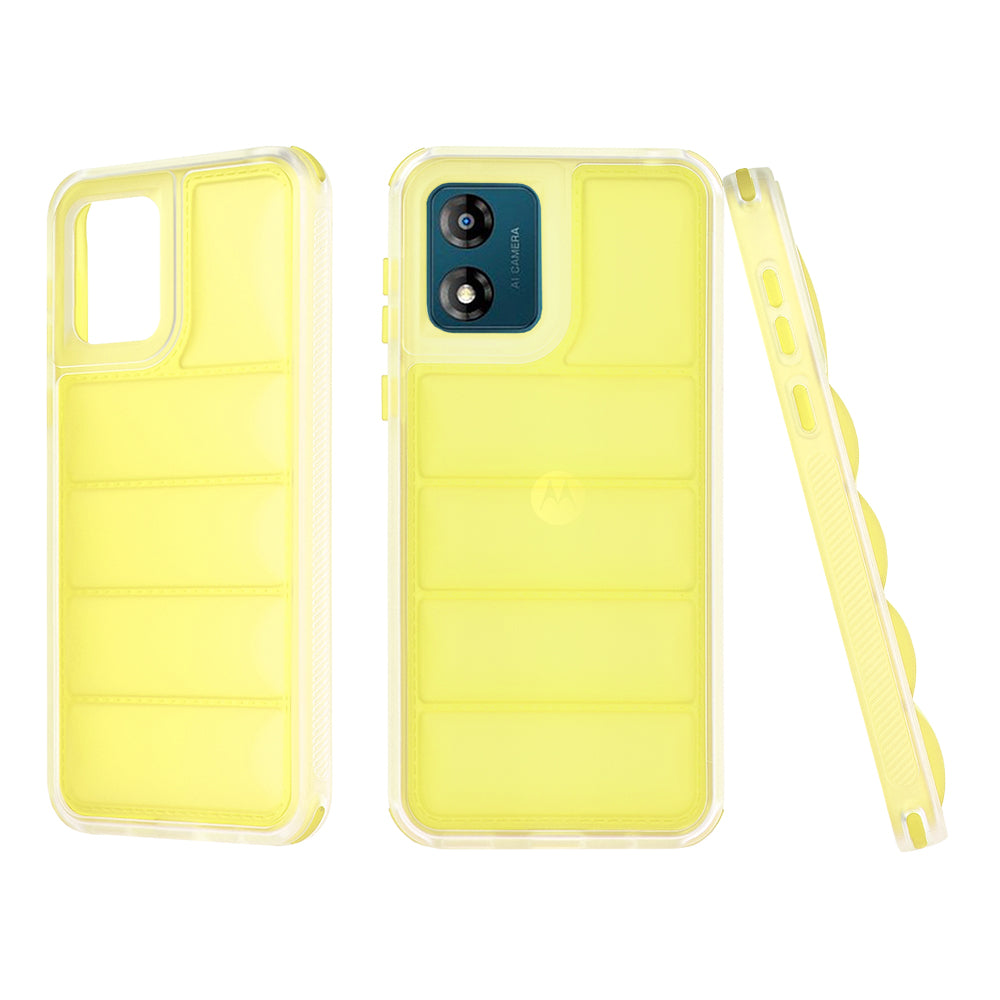 Coque pour Motorola Moto E13, Techsuit, Wave Shield, Jaune