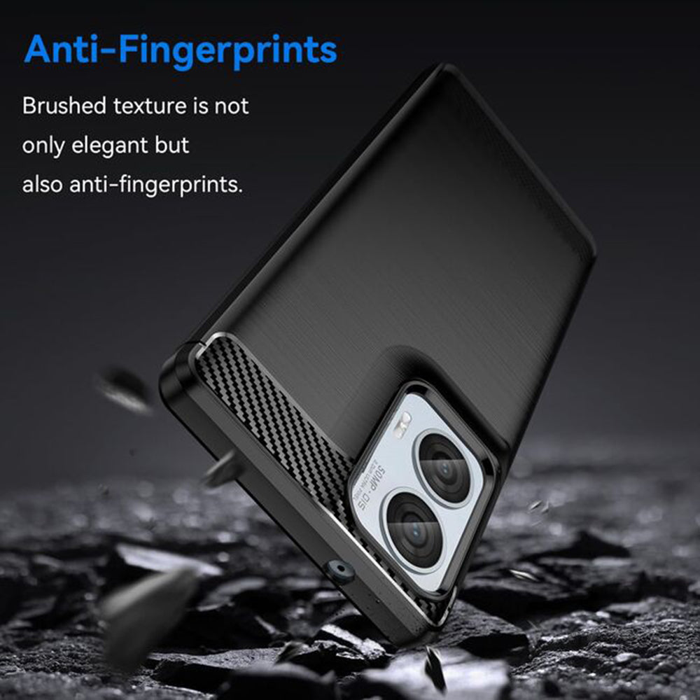 Coque pour Motorola Moto E15 / G05, Techsuit, Carbone, Noire