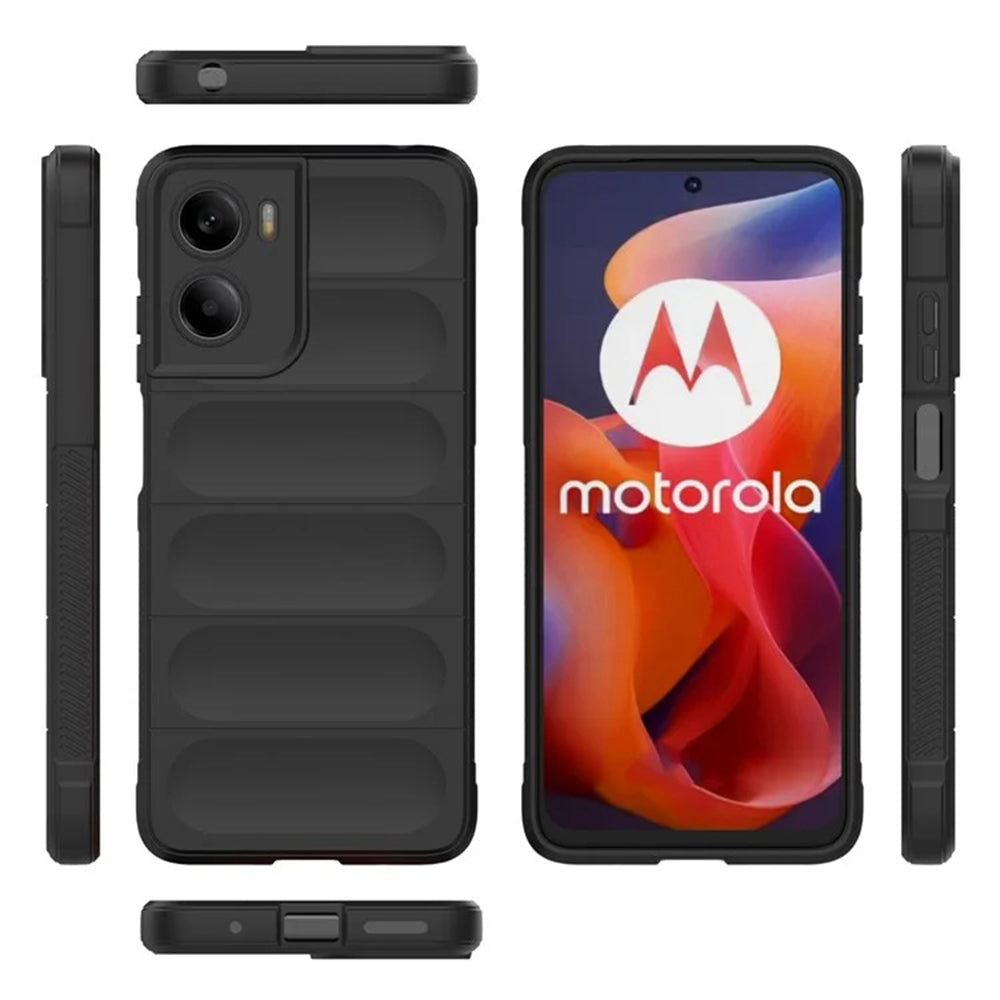 Coque pour Motorola Moto E15 / G05, Techsuit, Magic Shield, Noire