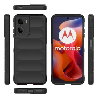 Coque pour Motorola Moto E15 / G05, Techsuit, Magic Shield, Noire