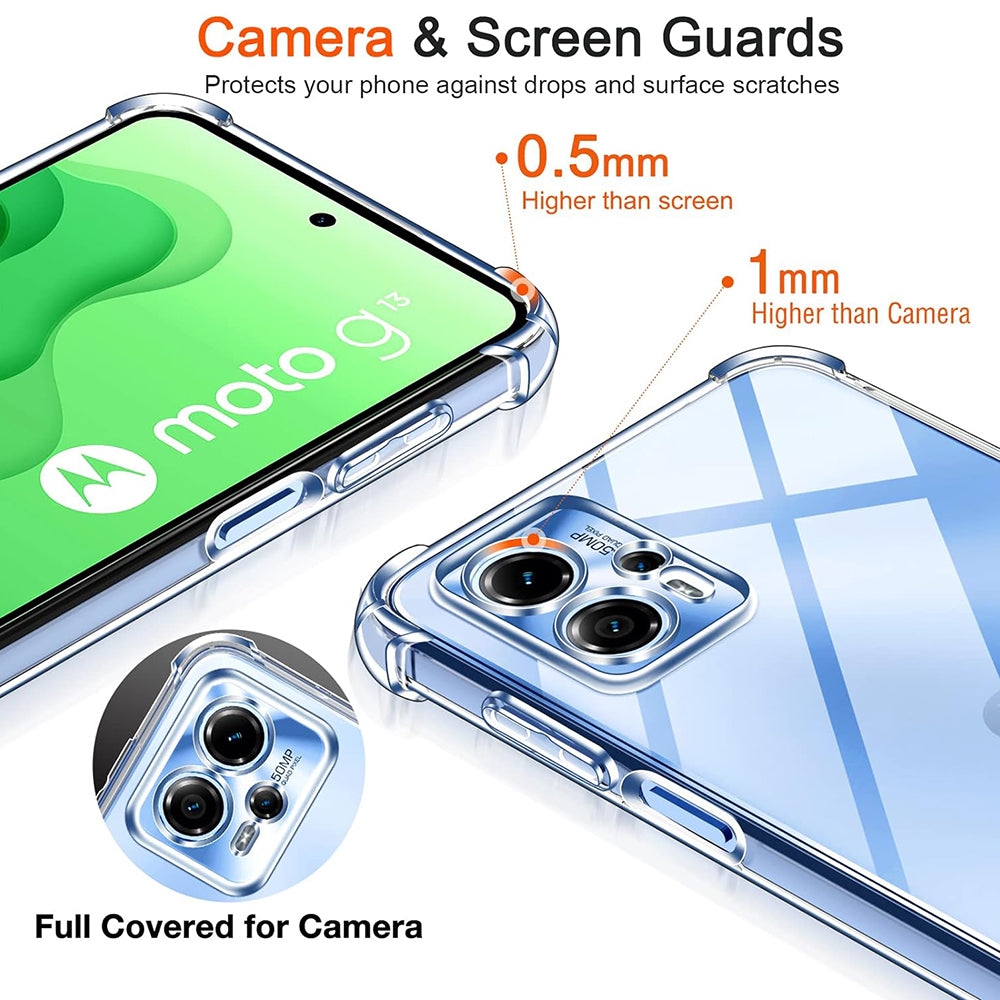 Custodia per Motorola Moto E15 / G05, Techsuit, Shockproof Clear, Trasparente