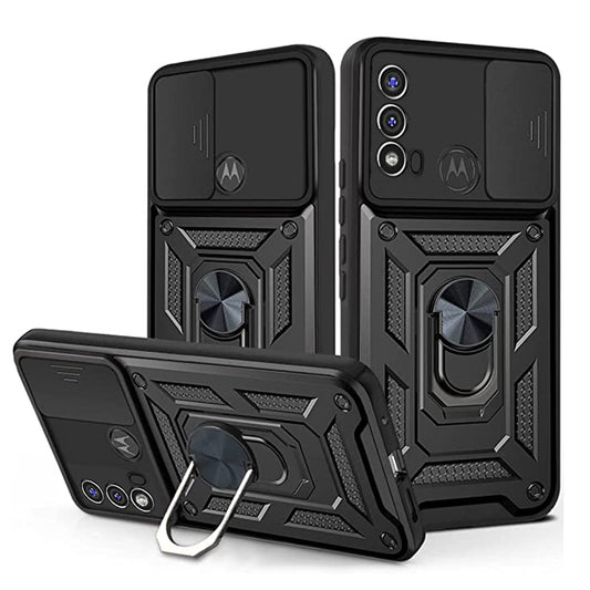 Custodia per Motorola Moto E40 / E30 / E20, Techsuit, CamShield, Nera