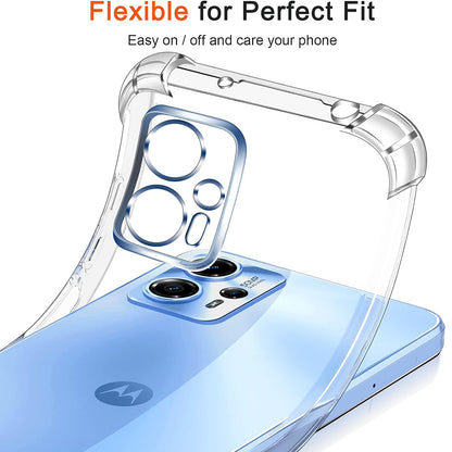 Custodia per Motorola Moto G04s / E14 / G04 / G24, Techsuit, Shockproof Clear, Trasparente