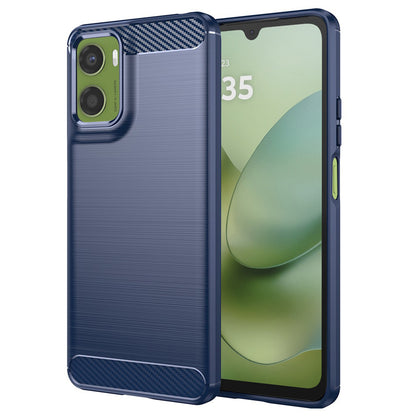 Custodia per Motorola Moto G06 Power / G06, Techsuit, Carbonio, Blu