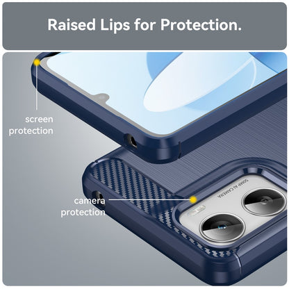 Custodia per Motorola Moto G06 Power / G06, Techsuit, Carbonio, Blu