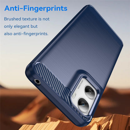 Custodia per Motorola Moto G06 Power / G06, Techsuit, Carbonio, Blu