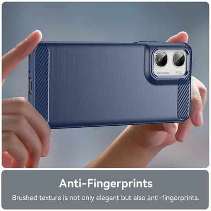 Custodia per Motorola Moto G06 Power / G06, Techsuit, Carbonio, Blu