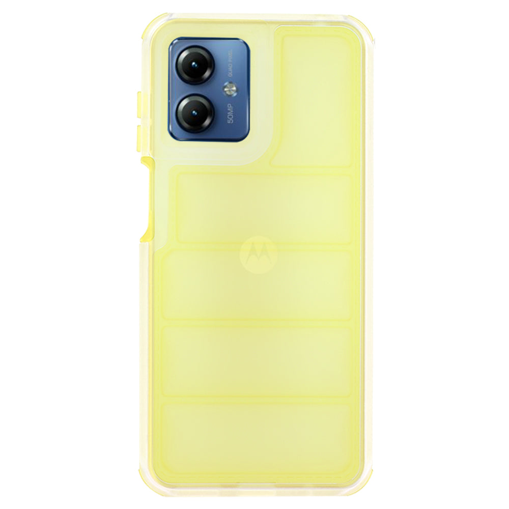 Custodia per Motorola Moto G14, Techsuit, Wave Shield, Gialla