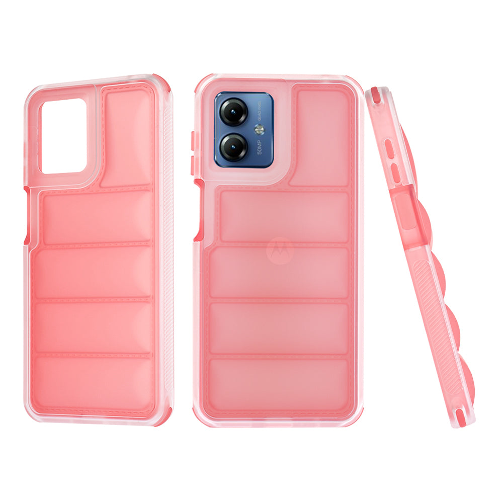Hülle für Motorola Moto G14, Techsuit, Wave Shield, Rot