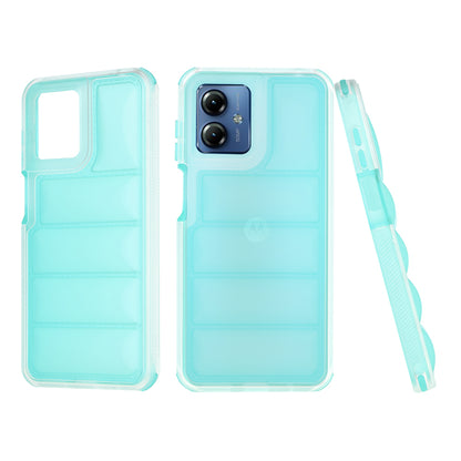 Custodia per Motorola Moto G14, Techsuit, Wave Shield, Turchese