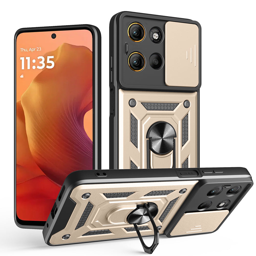 Coque pour Motorola Moto G15 / G15 Power, Techsuit, CamShield, Dorée