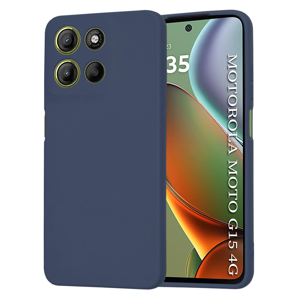 Custodia per Motorola Moto G15 / G15 Power, Techsuit, SoftFlex, Blu Navy