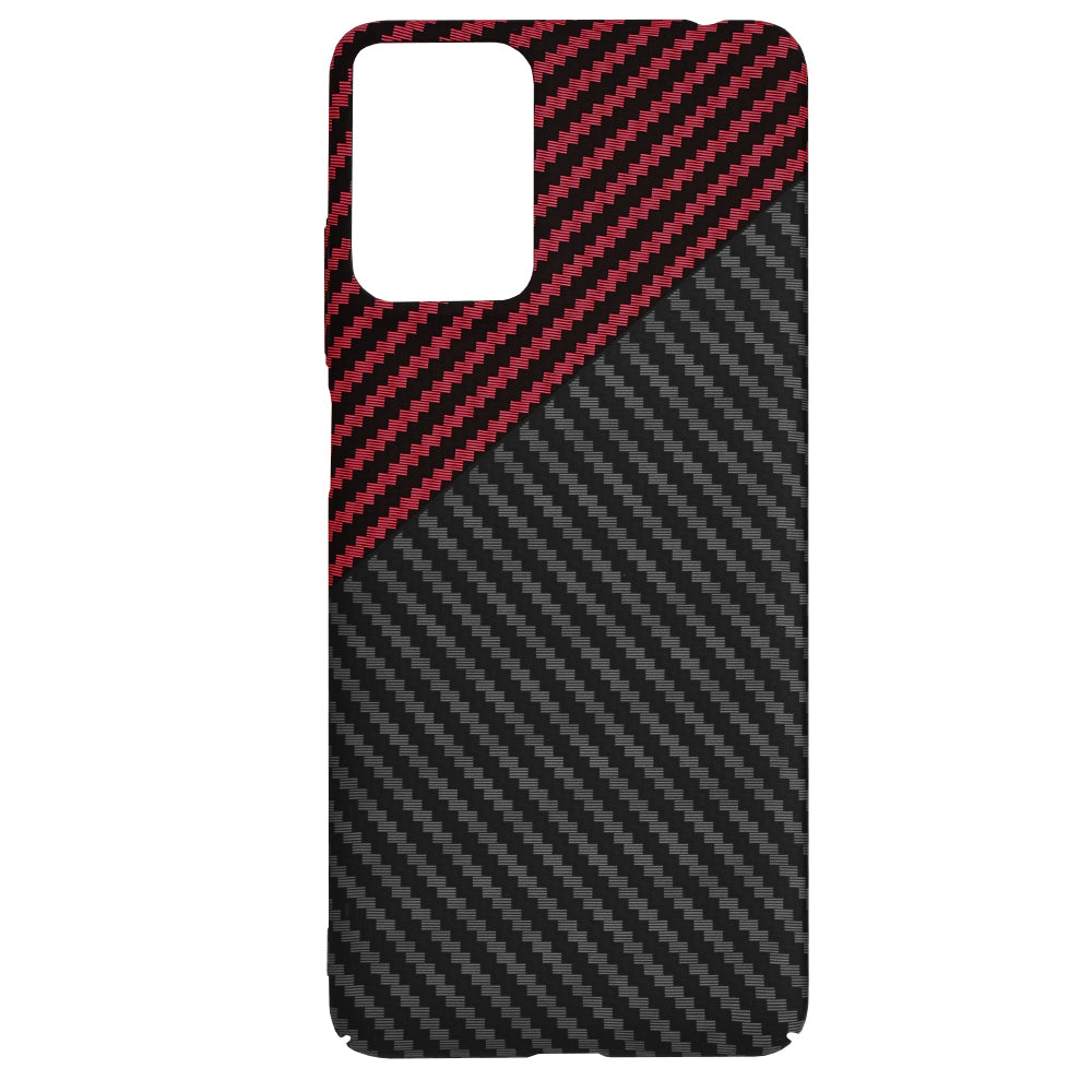 Custodia per Motorola Moto G24 Power, Techsuit, Carbonite FiberShell, Nero Rosso