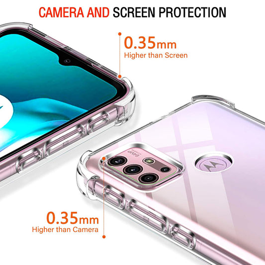 Hülle für Motorola Moto G30 / G20 / G10, Techsuit, stoßfest klar, transparent
