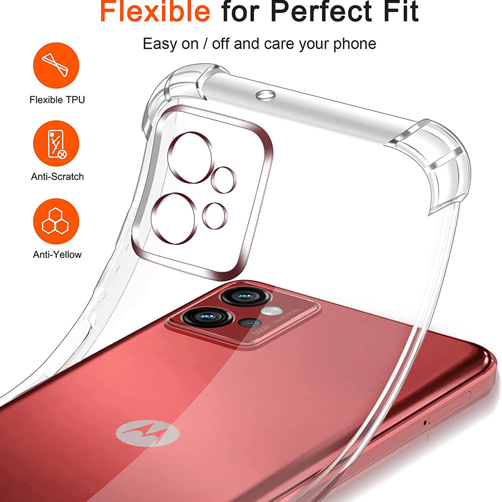 Custodia per Motorola Moto G32, Techsuit, Shockproof Clear, Trasparente
