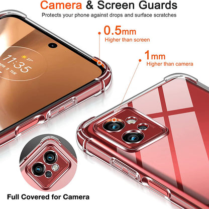 Custodia per Motorola Moto G32, Techsuit, Shockproof Clear, Trasparente