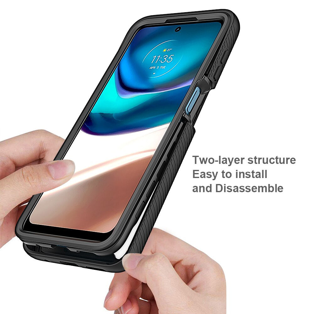 Hülle für Motorola Moto G42, Techsuit, Defense360 Pro, Schwarz