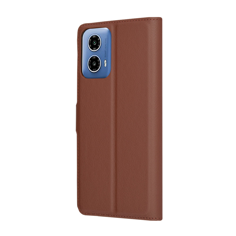 Étui pour Motorola Moto G45 / G34, Techsuit, Leather Folio, Marron